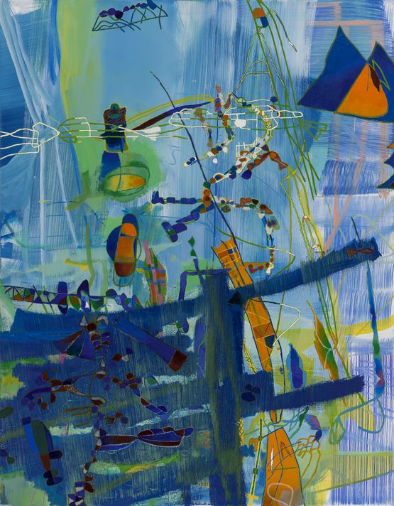 Blue Speed by Sikyung Sung contemporary artwork Painting