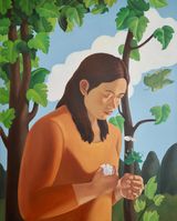 Chinese - style Traditional Woman by Tang Shuo contemporary artwork painting