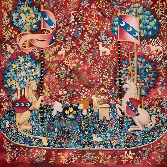 The Lady and the Unicorn Smell by Woo Kukwon contemporary artwork Painting