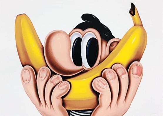Banana White by Baldur Helgason contemporary artwork Print