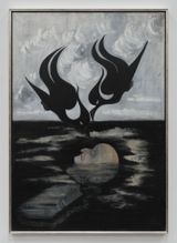 The Pawn Broker Three Vultures by Marian Spore Bush contemporary artwork painting