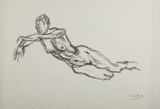 Untitled Drawing 45 by Krishna Reddy contemporary artwork drawing painting works on paper