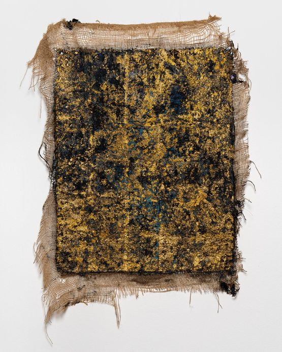 blue hessian by Kirtika Kain contemporary artwork Painting