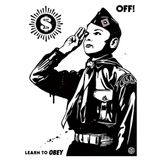 Learn to Obey by Shepard Fairey contemporary artwork print works on paper