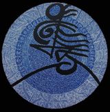 Les osties bleues by Rachid KoraiChi contemporary artwork painting