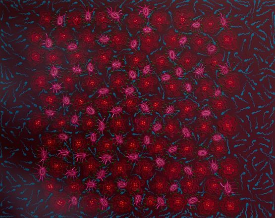 Amuse Bouche Spermyies Vignette by Laura Williams contemporary artwork Painting