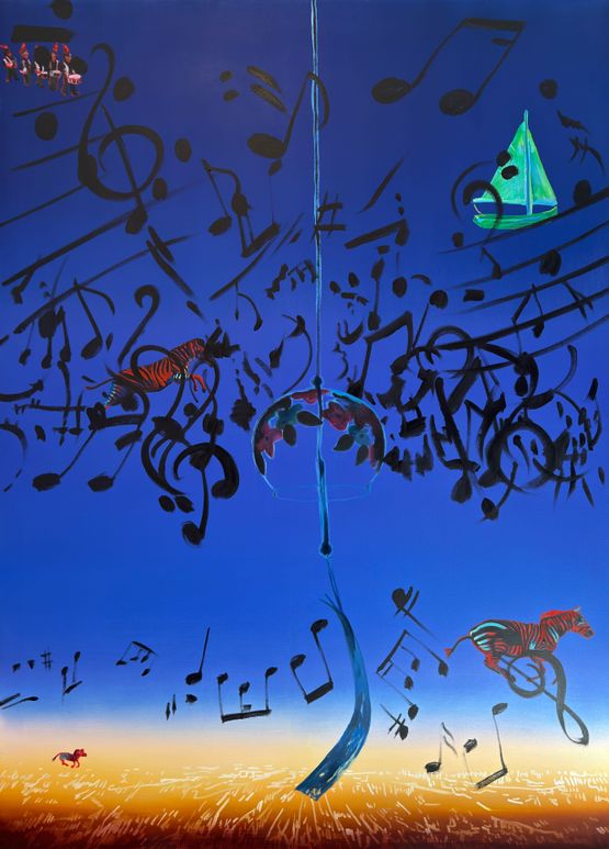 Windchime by Yifan Jiang contemporary artwork Painting
