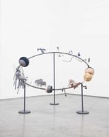 An ancient bird moonflowers an anti-Japanese womens labor protest a katydid a cicada rituals winds a yoke elephants and a river by Young In Hong contemporary artwork sculpture textile