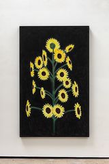 A sunflower with lots of heads by Andrew Sim contemporary artwork drawing works on paper