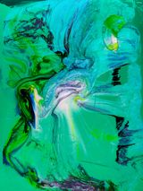 She would most often like to turn up to her shifts at Hush Escorts when she had bouts of recurring Herpes by Dale Frank contemporary artwork mixed media painting