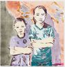 Tegyu and Terrin pale by Claire Tabouret contemporary artwork Painting