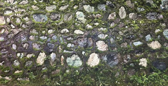 Moss Wall by Nona Garcia contemporary artwork Painting