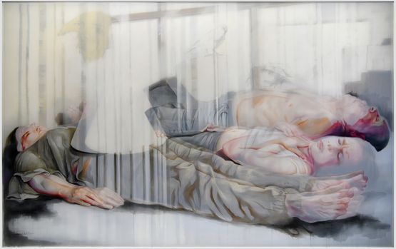 What should the neighbours think by Sandra Del Pilar contemporary artwork Painting