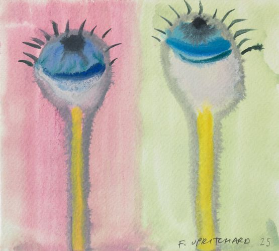 Eyes on Stalks by Francis Upritchard contemporary artwork Works on Paper