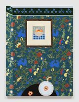 Corner Still Life with Peaches by Anne Buckwalter contemporary artwork painting