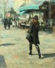Les Deux Magots by Aldo Balding contemporary artwork Painting