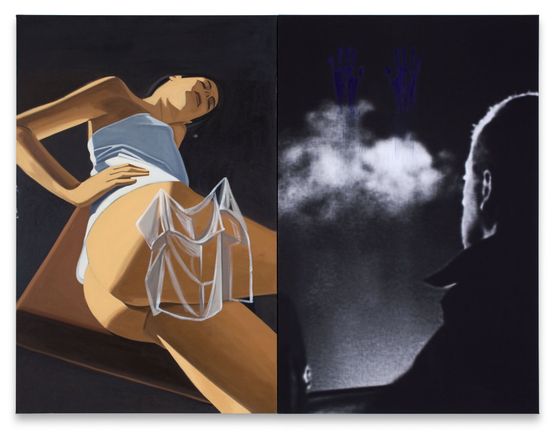 Arc Lights by David Salle contemporary artwork Mixed Media