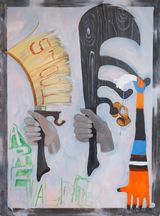 Tools Are Validated Brush and Wood Sword by Kaito Itsuki contemporary artwork painting