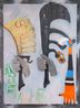 Tools Are Validated Brush and Wood Sword by Kaito Itsuki contemporary artwork Painting