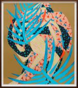 Movement Cherries Blue Palm by Sydney Albertini contemporary artwork print