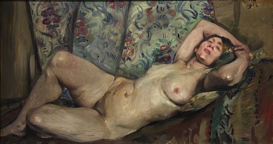 Liegender weiblicher akt by Lovis Corinth contemporary artwork Painting