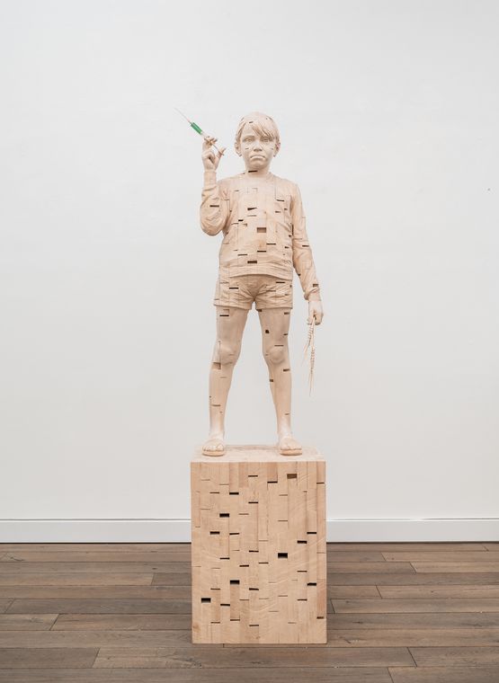 Siamo noi by Gehard Demetz contemporary artwork Painting
