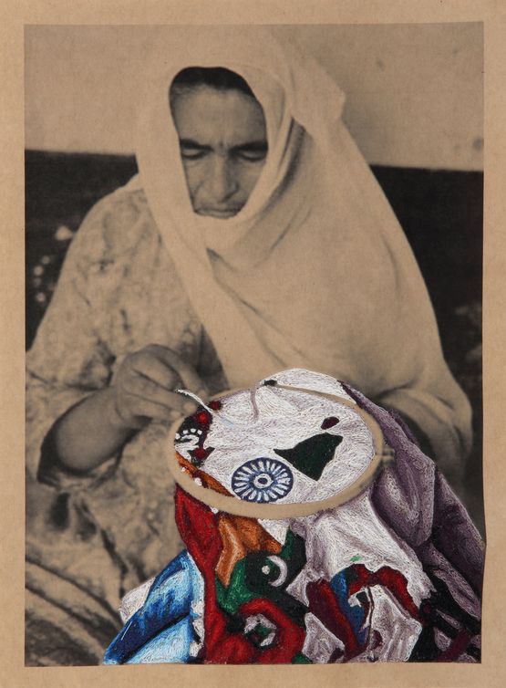 Embroiderers 1 by Aoyama Satoru contemporary artwork Mixed Media