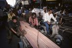 Cartpullers Bombay by Raghubir Singh contemporary artwork Photography