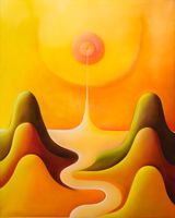 Guldflod Golden River by Camilla Engstrom contemporary artwork print