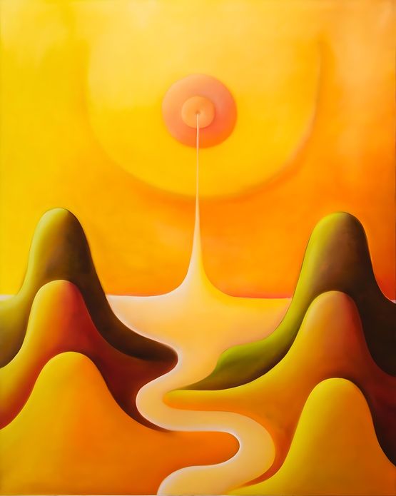 Guldflod Golden River by Camilla Engstrom contemporary artwork Print