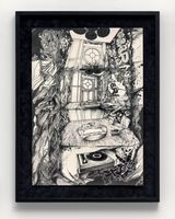 Chambre miroir by Philippe Parreno contemporary artwork drawing painting works on paper