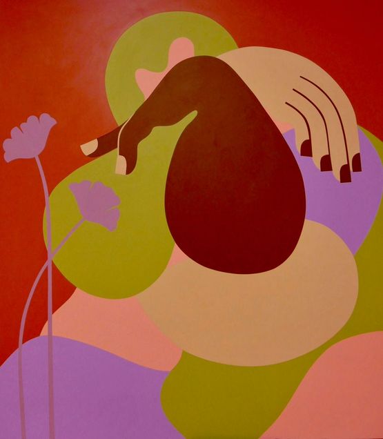 Silent Comfort by Deborah Segun contemporary artwork Painting