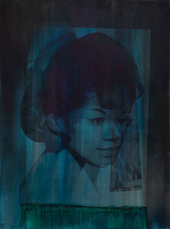Blue Tulip by Lorna Simpson contemporary artwork Painting