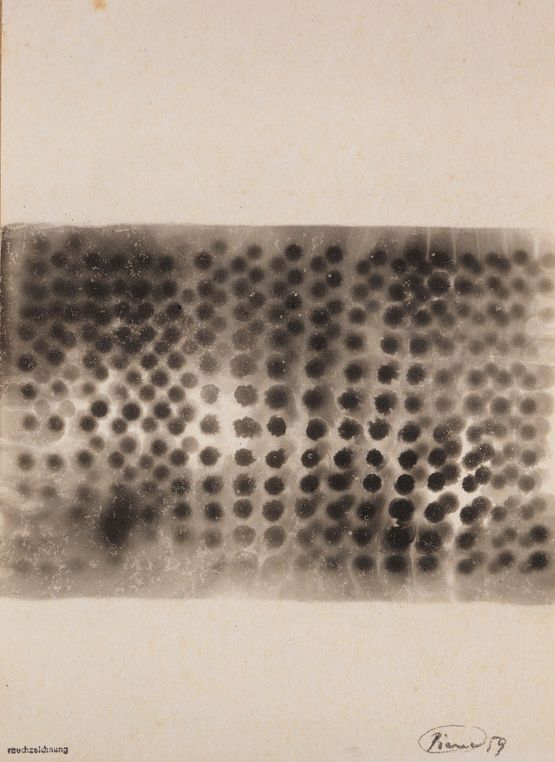 Rauchzeichnung by Otto Piene contemporary artwork Drawing