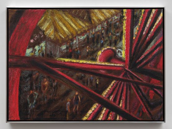San Gennaro Up in the Air 4 Study 1 by Jane Dickson contemporary artwork Drawing