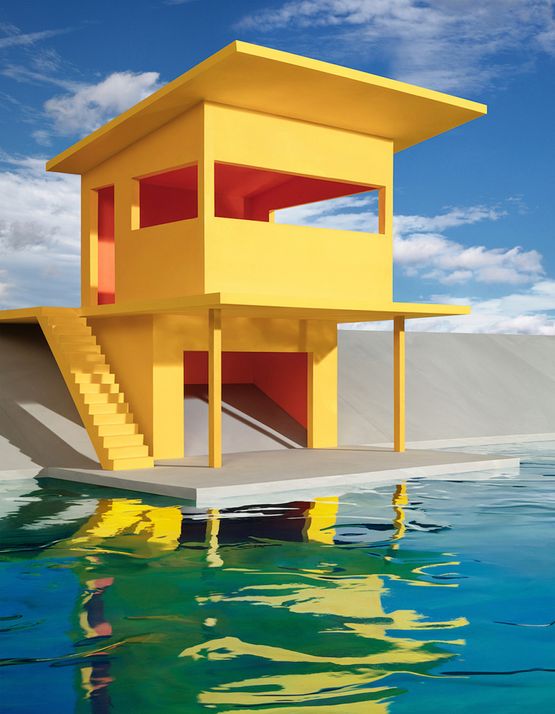 Bright Yellow House by James Casebere contemporary artwork Photography
