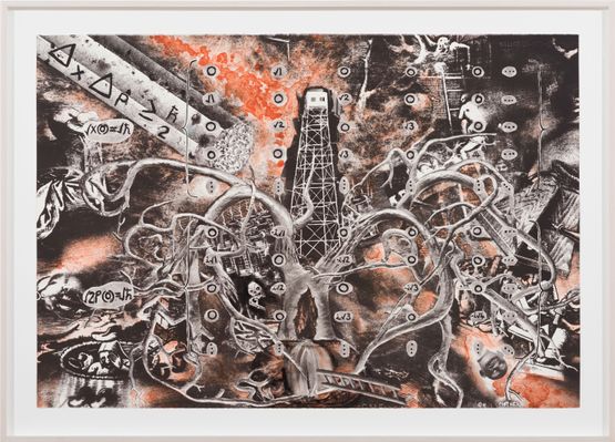 Zero or Nothing 1 Heisenberg uncertainty principle by Fiona Hall contemporary artwork Painting