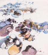 Sunset Rocks by Hung Hsien contemporary artwork drawing
