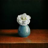 A White Camellia in a Kyoto Vase by Tzu-Chi Yeh contemporary artwork painting works on paper