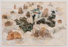 Walk across geological strata - Proterozoic to late Silurian each step a million years I by John Wolseley contemporary artwork Works on Paper