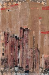 Bir Koy var Uzakta Gitmesekte Gormesekte by Azade Koker contemporary artwork mixed media painting