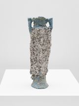 Vessel fused with stone by Masaomi Yasunaga contemporary artwork sculpture