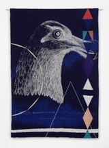 Untitled Bird and Triangles by Claudia Wieser contemporary artwork painting
