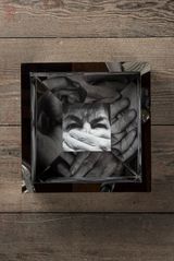 Mirrored Box with Face and Hands No.3 by Kalliopi Lemos contemporary artwork sculpture