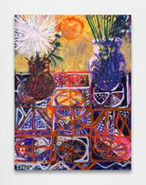 Cosmic cloth  Flowers by Thomas Houseago contemporary artwork painting