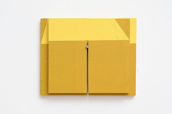 Yellow Roof by Oliver Perkins contemporary artwork Painting