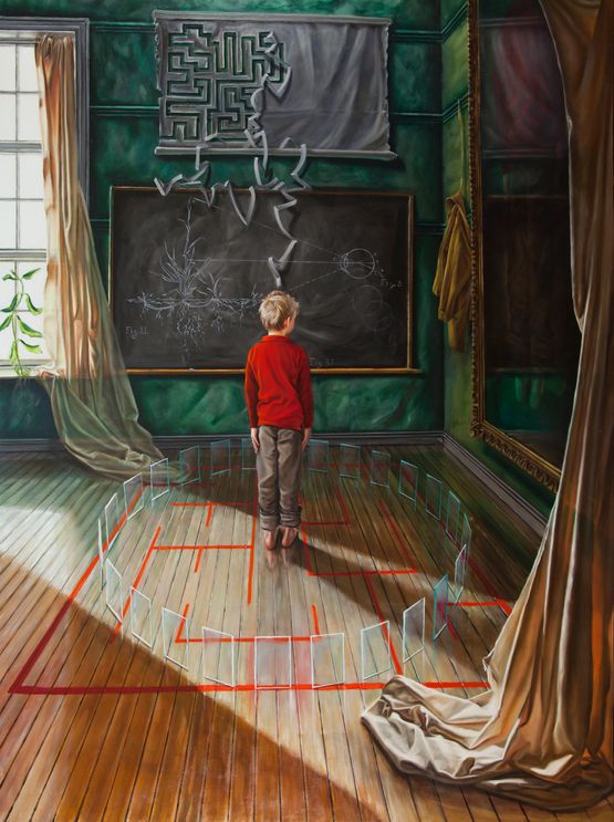 The Zoetrope by David OKane contemporary artwork Painting