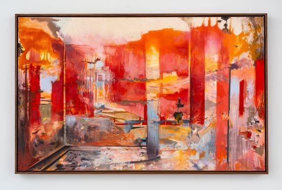 Red Room by Olive Diamond contemporary artwork Painting