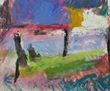 Past the House to the Sea Evening by Sargy Mann contemporary artwork painting works on paper