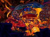 Touching Red by Wang Chen contemporary artwork mixed media moving image
